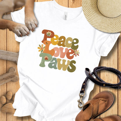 Peace Love Paws - T-Shirt Unisex Modern Fit - Weich & Leicht