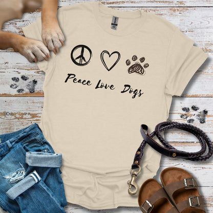 Peace Love Dogs - T-Shirt Unisex Classic Fit - Bequemer Klassiker