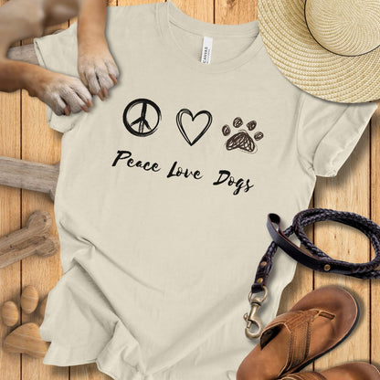 Peace Love Dogs - T-Shirt Unisex Modern Fit - Weich & Leicht