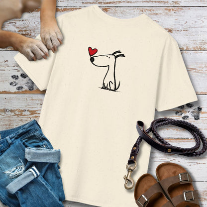 Kleiner Hund mit Herz - Nur Hinten - T-Shirt Unisex Classic Fit - Bequemer Klassiker
