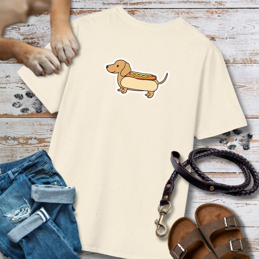 Hot Dog Dackel - Vorne & Hinten - T-Shirt Unisex Classic Fit - Bequemer Klassiker