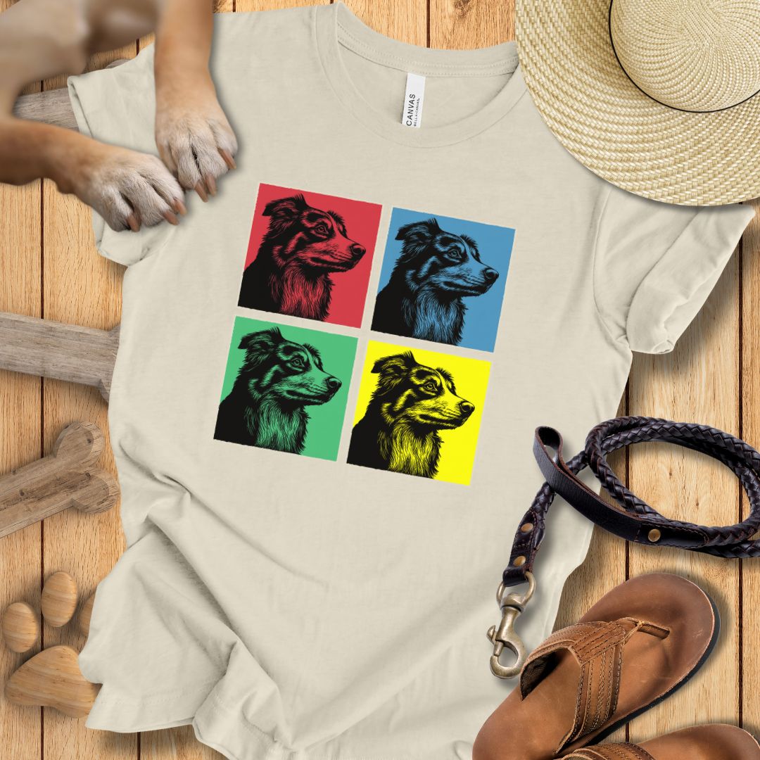 Pop Art Australian Shepherd - T-Shirt Unisex Modern Fit - Weich & Leicht