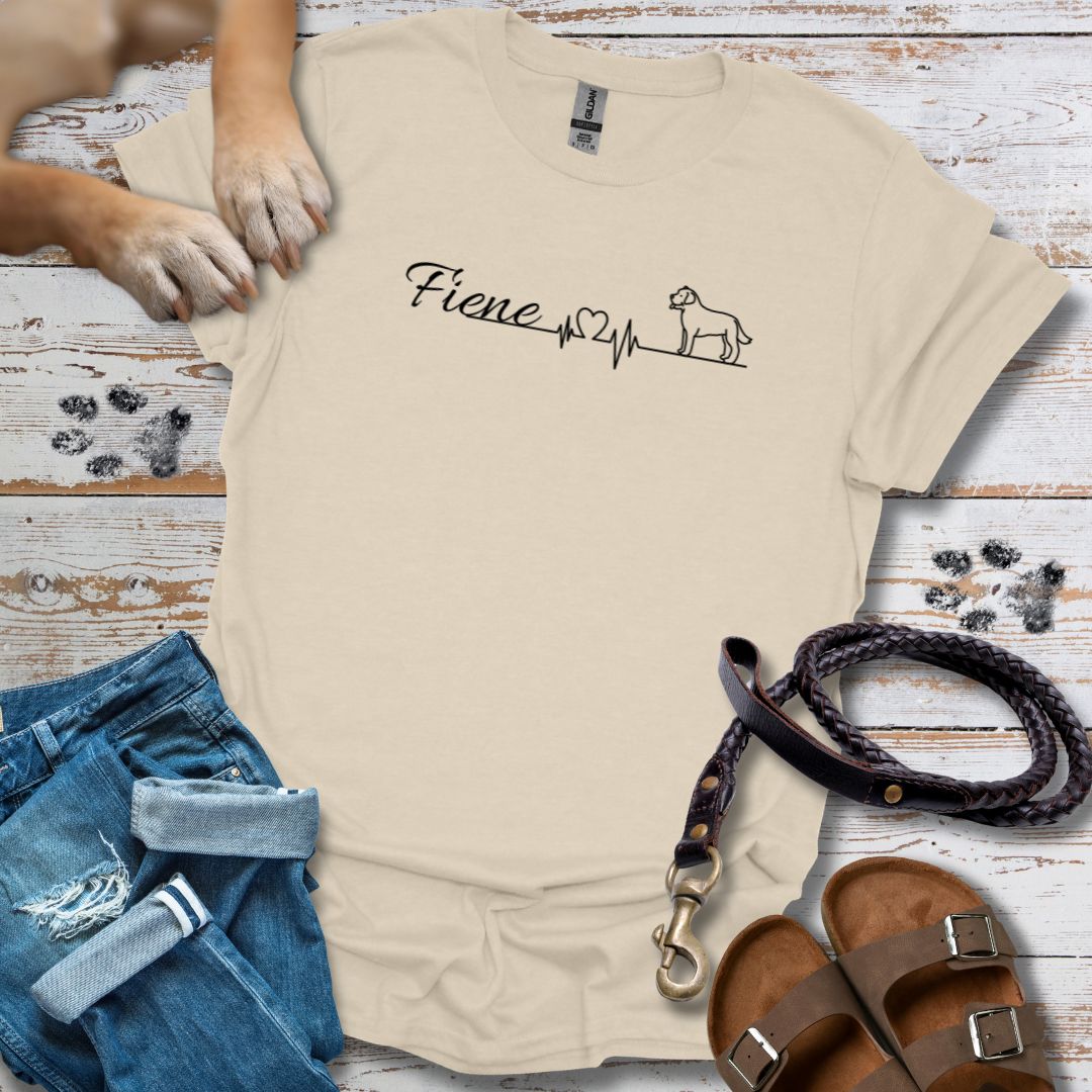 Herzlinie Personalisierbar - T-Shirt Unisex Classic Fit - Bequemer Klassiker