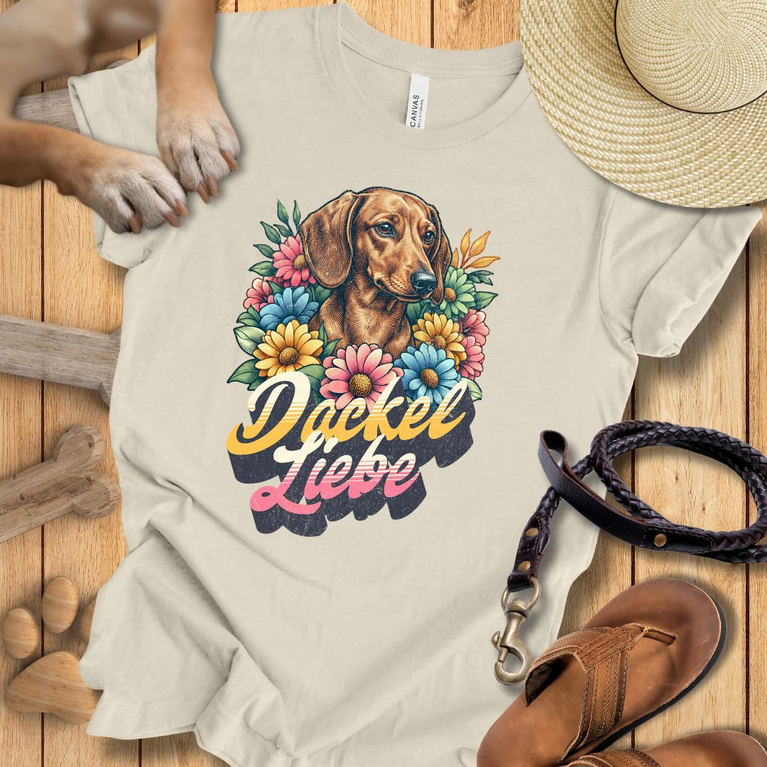 Dackel Liebe Retro - T-Shirt Unisex Modern Fit - Weich & Leicht