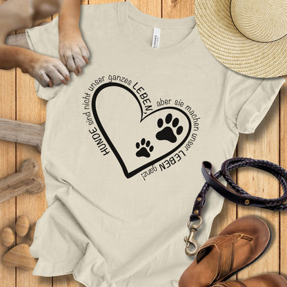 Hunde machen unser Leben ganz - T-Shirt Unisex Modern Fit - Weich & Leicht