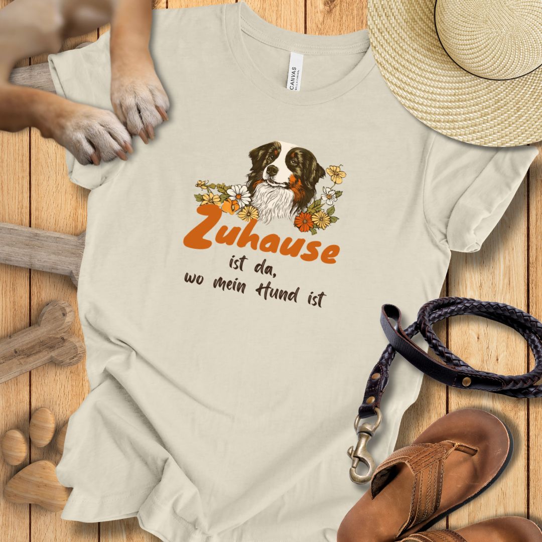 Zuhause ist da, wo mein Hund ist - Australian Shepherd - T-Shirt Unisex Slim Fit