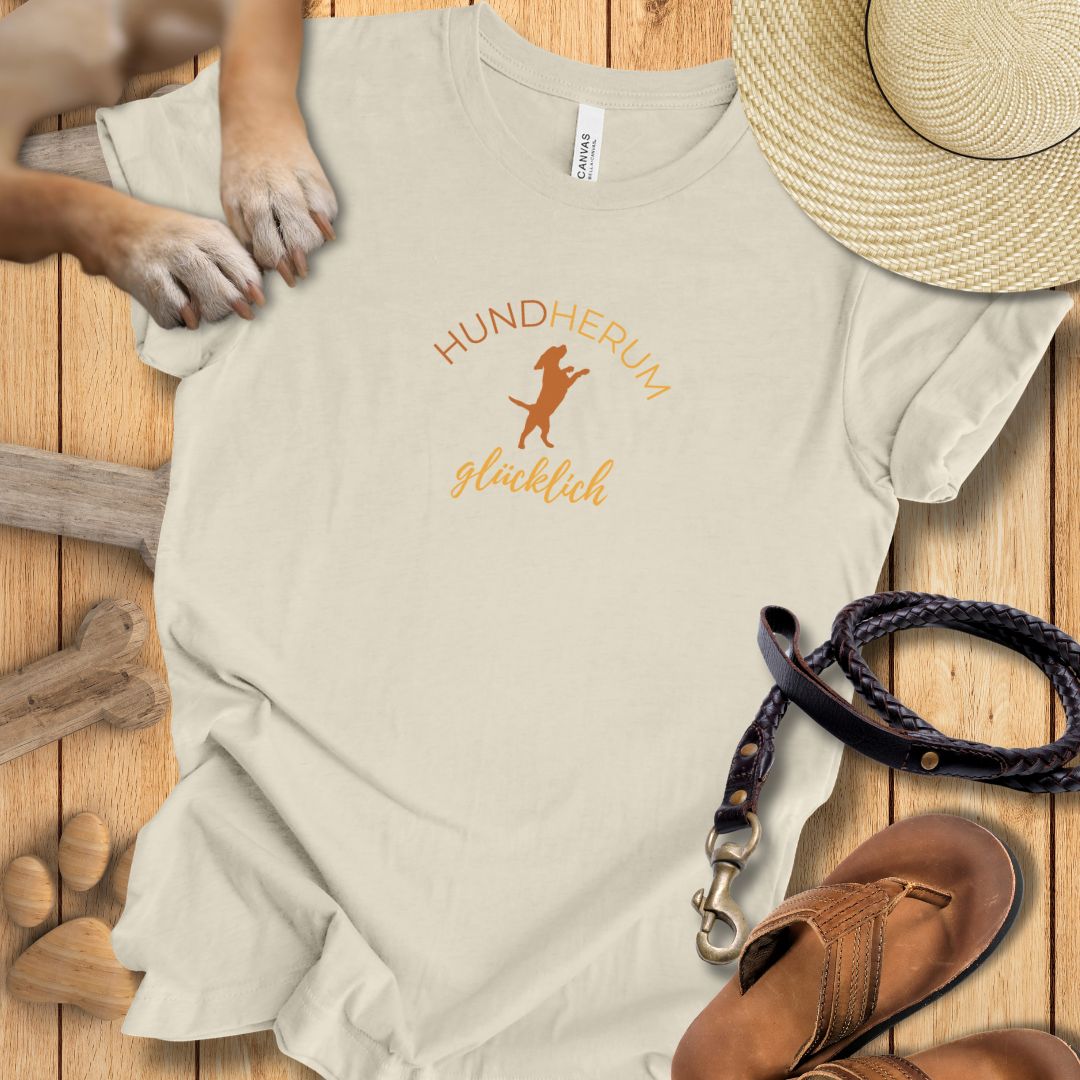 Hundherum glücklich - T-Shirt Unisex Modern Fit - Weich & Leicht