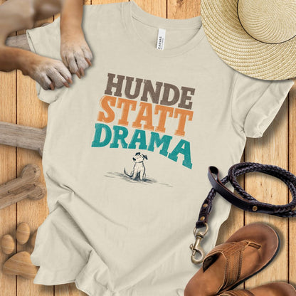 Hunde statt Drama - T-Shirt Unisex Modern Fit - Weich & Leicht
