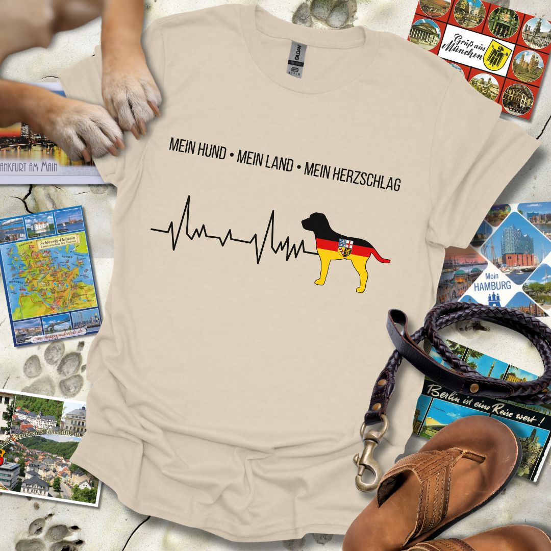 Mein Hund, Mein Land, Mein Herzschlag - Saarland - T-Shirt Unisex Relaxed Fit