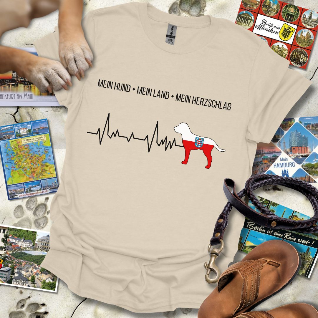 Mein Hund, Mein Land, Mein Herzschlag - Thüringen - T-Shirt Unisex Relaxed Fit