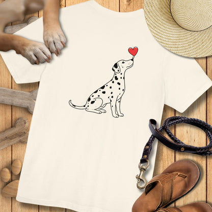 Herzenshunde - Dalmatiner - Vorne & Hinten - T-Shirt Unisex Modern Fit - Weich & Leicht