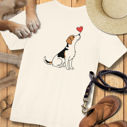 Herzenshunde - Beagle - Vorne & Hinten - T-Shirt Unisex Modern Fit - Weich & Leicht