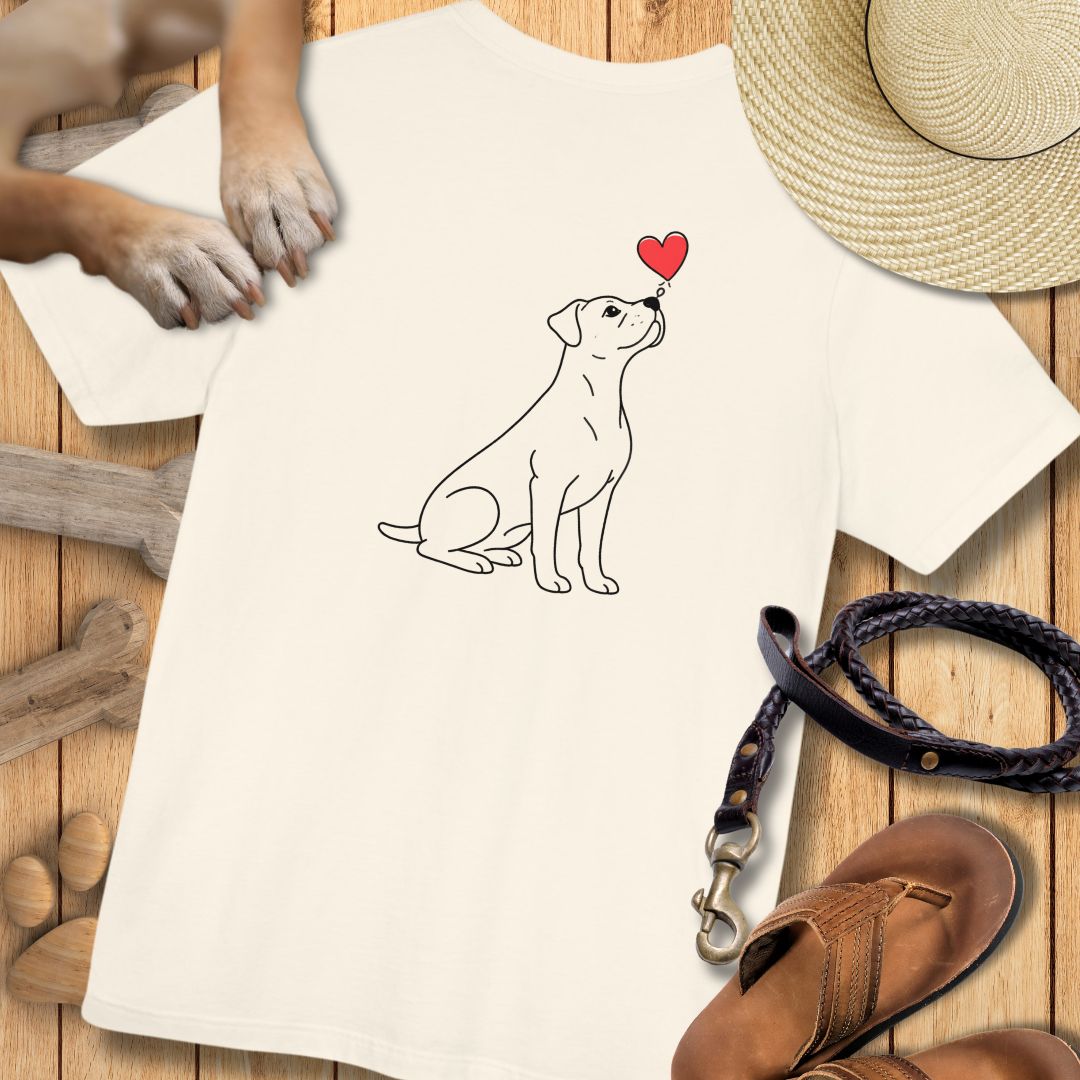 Herzenshunde - Boxer - Vorne & Hinten - T-Shirt Unisex Modern Fit - Weich & Leicht