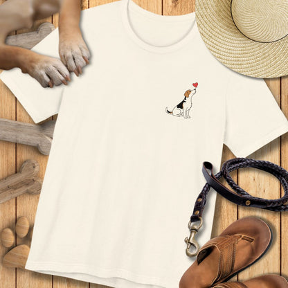 Herzenshunde - Beagle - Vorne & Hinten - T-Shirt Unisex Modern Fit - Weich & Leicht
