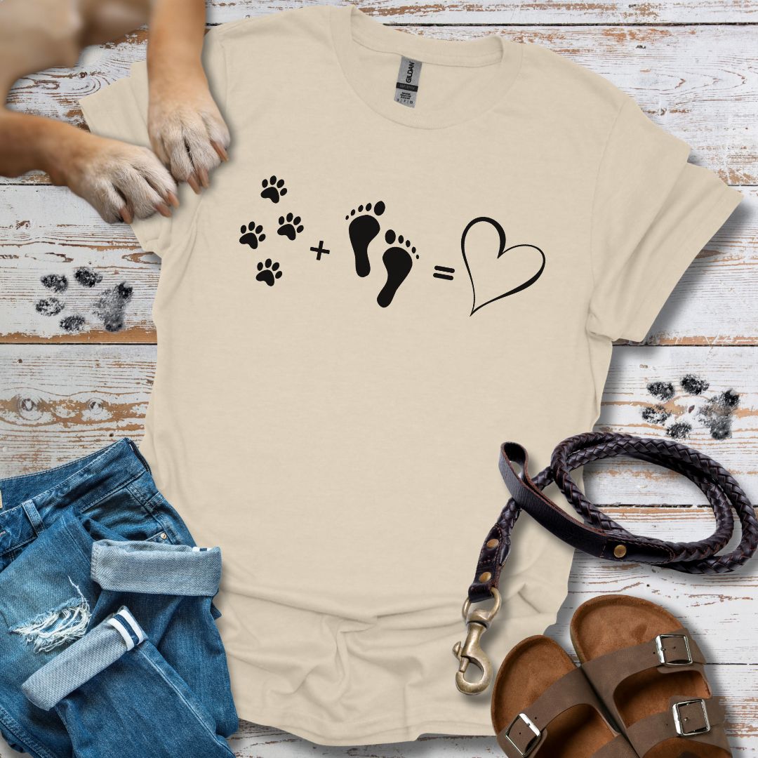 Pfoten + Füsse = Liebe - T-Shirt Unisex Classic Fit - Bequemer Klassiker