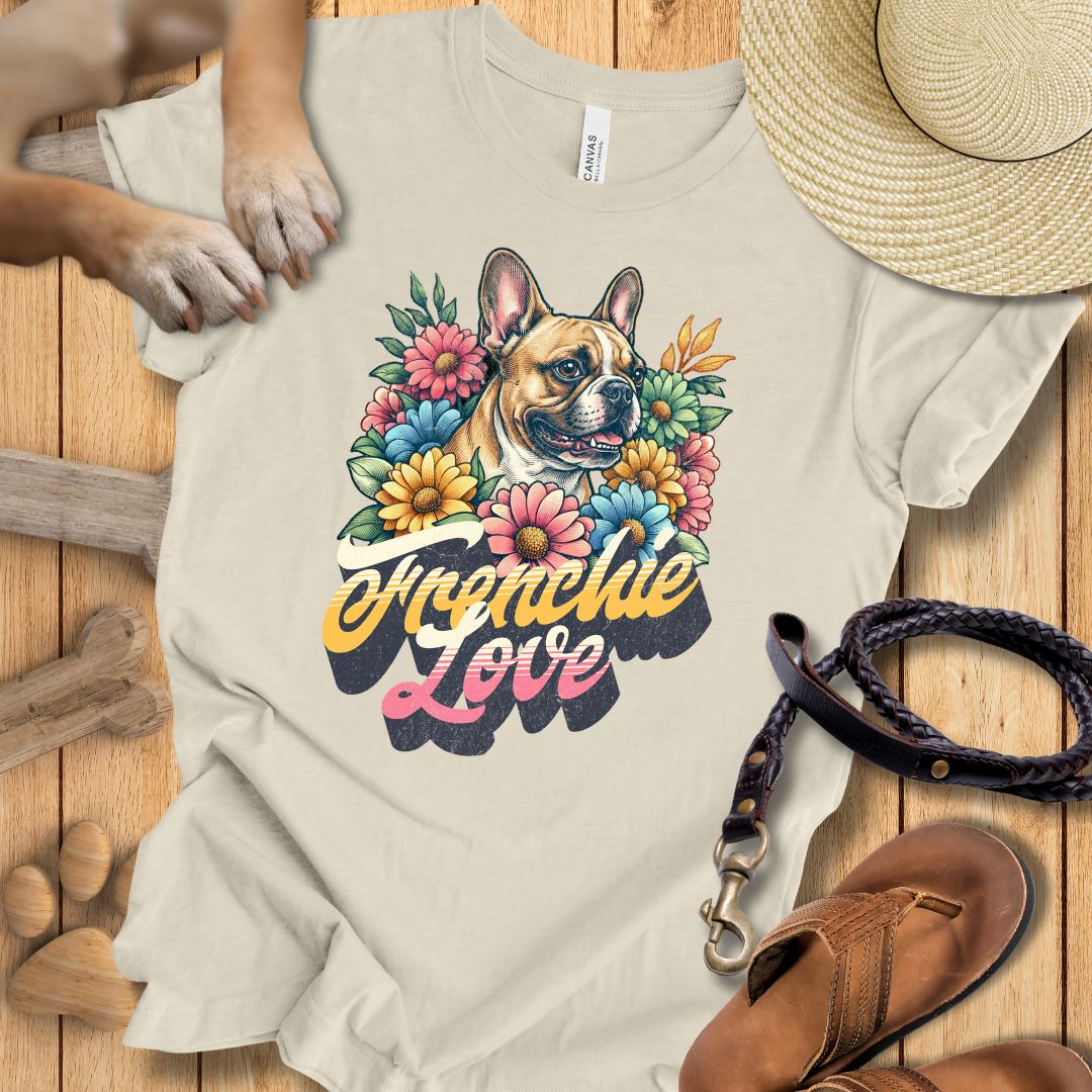 Frenchie Love - Französische Bulldogge - T-Shirt Unisex Modern Fit - Weich & Leicht