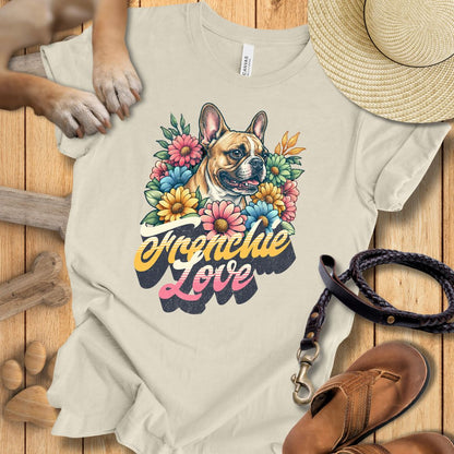 Frenchie Love - Französische Bulldogge - T-Shirt Unisex Modern Fit - Weich & Leicht