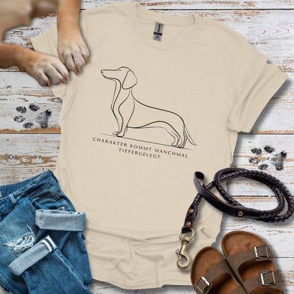 Charakter Tiefergelegt - Dackel - T-Shirt Unisex Classic Fit - Bequemer Klassiker