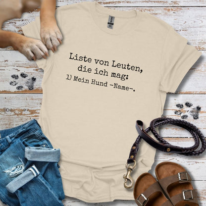 Liste von Leuten, die ich mag - Personalisierbar - T-Shirt Unisex Classic Fit Standard Qualität