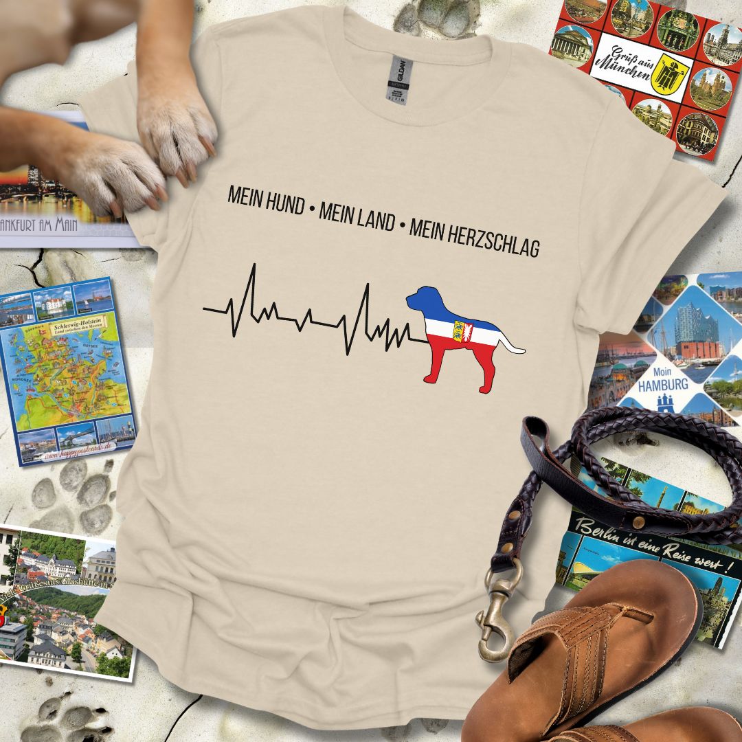Mein Hund, Mein Land, Mein Herzschlag - Schleswig-Holstein - T-Shirt Unisex Relaxed Fit