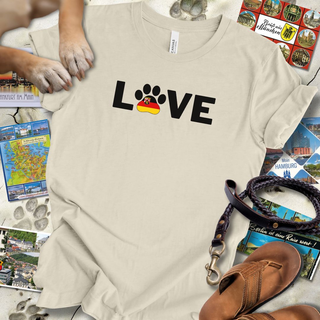 Love Pfote - Rheinland-Pfalz - T-Shirt Unisex Slim Fit