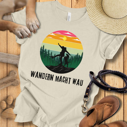 Wandern macht Wau - T-Shirt Unisex Modern Fit - Weich & Leicht