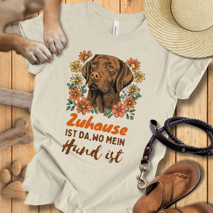 Zuhause ist da, wo mein Hund ist - Labrador - T-Shirt Unisex Modern Fit - Weich & Leicht
