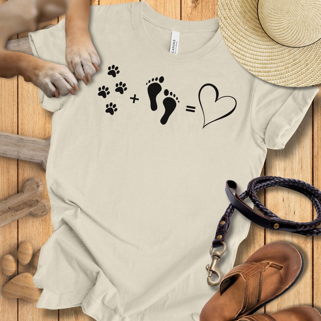 Pfoten + Füsse = Liebe - T-Shirt Unisex Modern Fit - Weich & Leicht