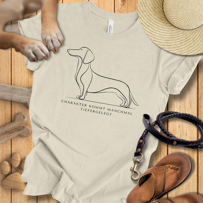 Charakter Tiefergelegt - Dackel - T-Shirt Unisex Modern Fit - Weich & Leicht