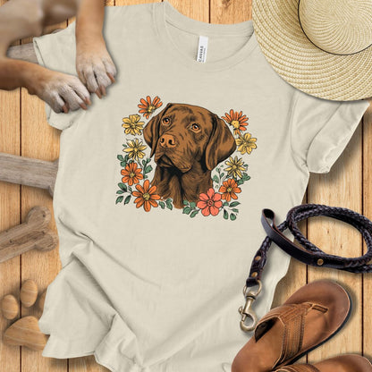 Floral Labrador - T-Shirt Unisex Modern Fit - Weich & Leicht