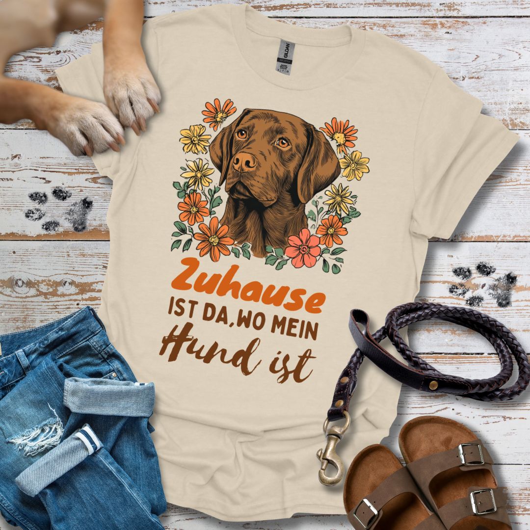 Zuhause ist da wo mein Hund ist - Labrador - T-Shirt Unisex Relaxed Fit