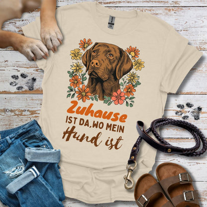 Zuhause ist da wo mein Hund ist - Labrador - T-Shirt Unisex Relaxed Fit