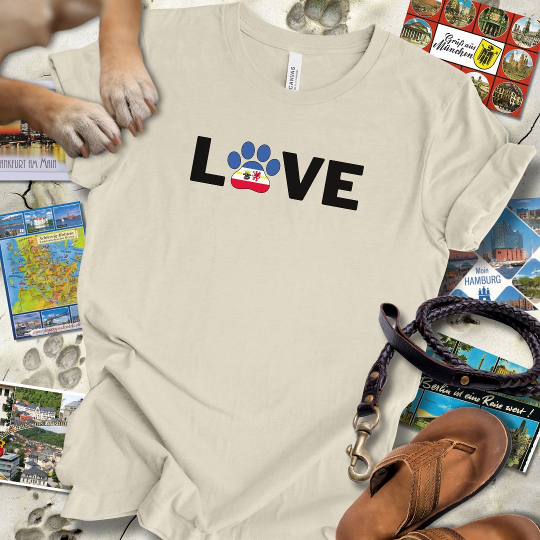 Love Pfote - Mecklenburg-Vorpommern - T-Shirt Unisex Slim Fit