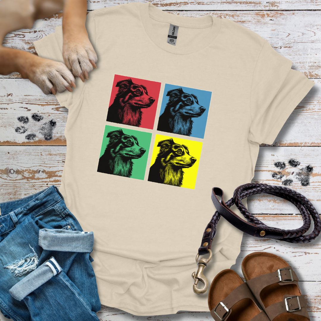 Pop Art Australian Shepherd - T-Shirt Unisex Classic Fit - Bequemer Klassiker