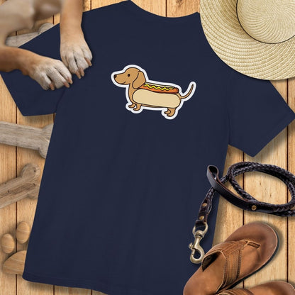 Hot Dog Dackel - Vorne & Hinten - T-Shirt Unisex Modern Fit Premium Qualität
