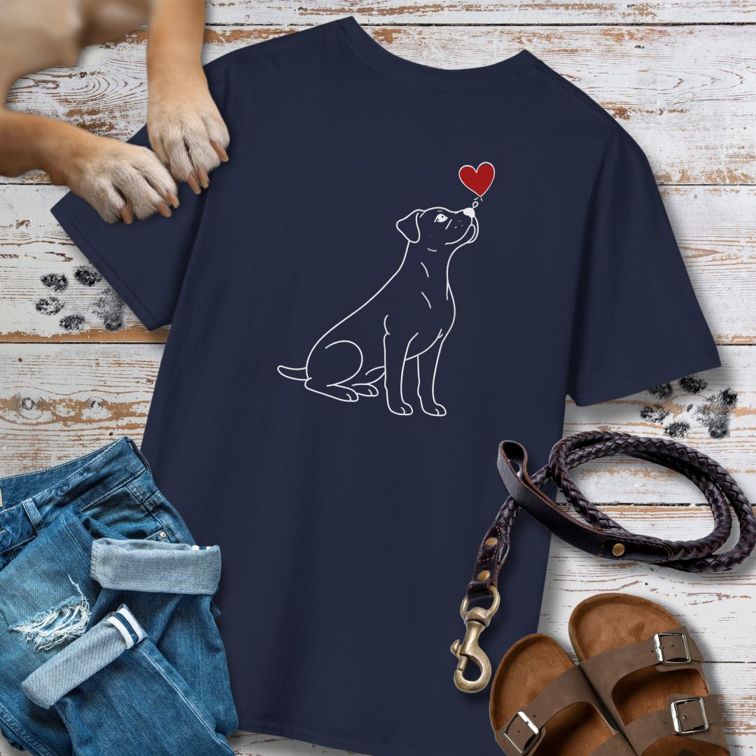 Herzenshunde - Boxer - Vorne & Hinten - T-Shirt Unisex Classic Fit - Bequemer Klassiker