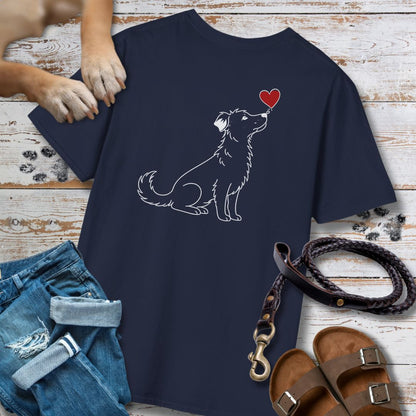 Herzenshunde - Unikat auf vier Pfoten - Vorne & Hinten - T-Shirt Unisex Classic Fit - Bequemer Klassiker