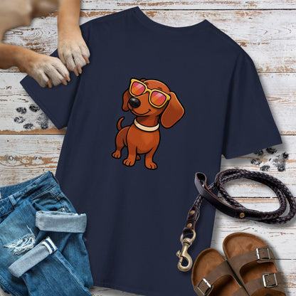 Cooler Dackel - Nur Hinten - T-Shirt Unisex Classic Fit - Bequemer Klassiker
