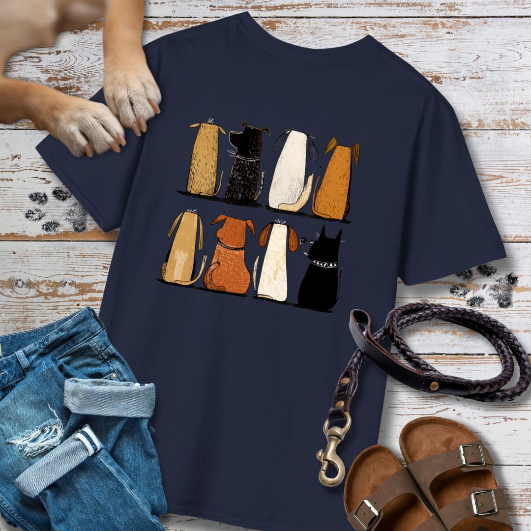 Acht Hunde - Vorne & Hinten - T-Shirt Unisex Classic Fit - Bequemer Klassiker