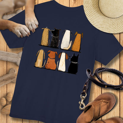 Acht Hunde - Vorne & Hinten - T-Shirt Unisex Modern Fit - Weich & Leicht