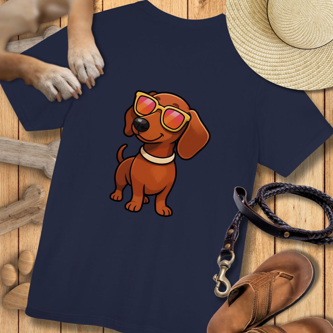 Cooler Dackel - Nur Hinten - T-Shirt Unisex Modern Fit - Weich & Leicht