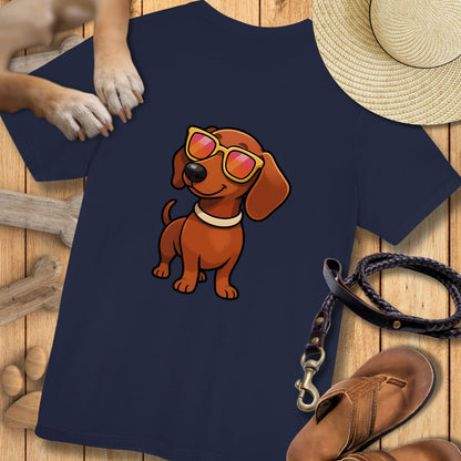 Cooler Dackel - Nur Hinten - T-Shirt Unisex Modern Fit - Weich & Leicht