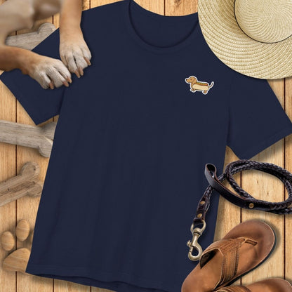 Hot Dog Dackel - Vorne & Hinten - T-Shirt Unisex Modern Fit Premium Qualität