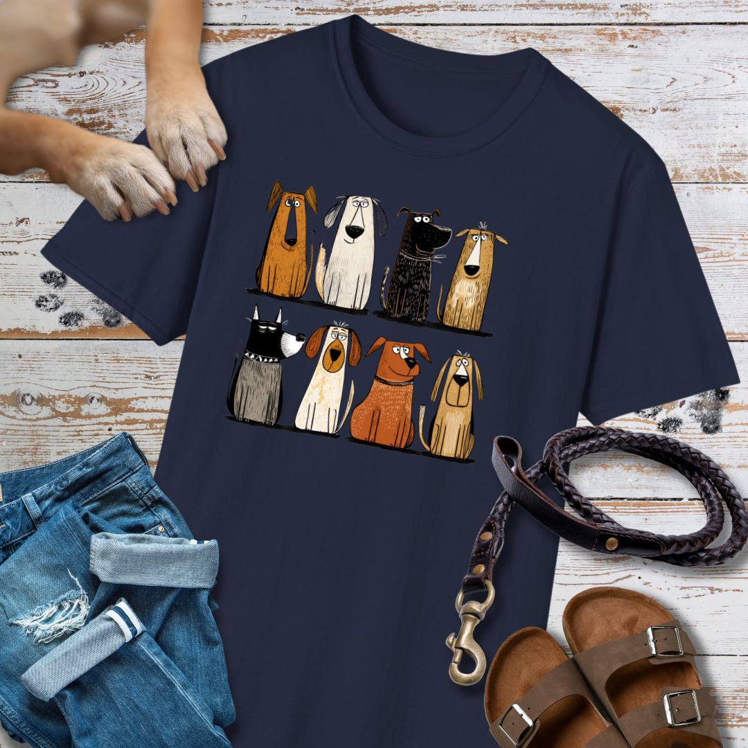 Acht Hunde - Vorne & Hinten - T-Shirt Unisex Classic Fit - Bequemer Klassiker