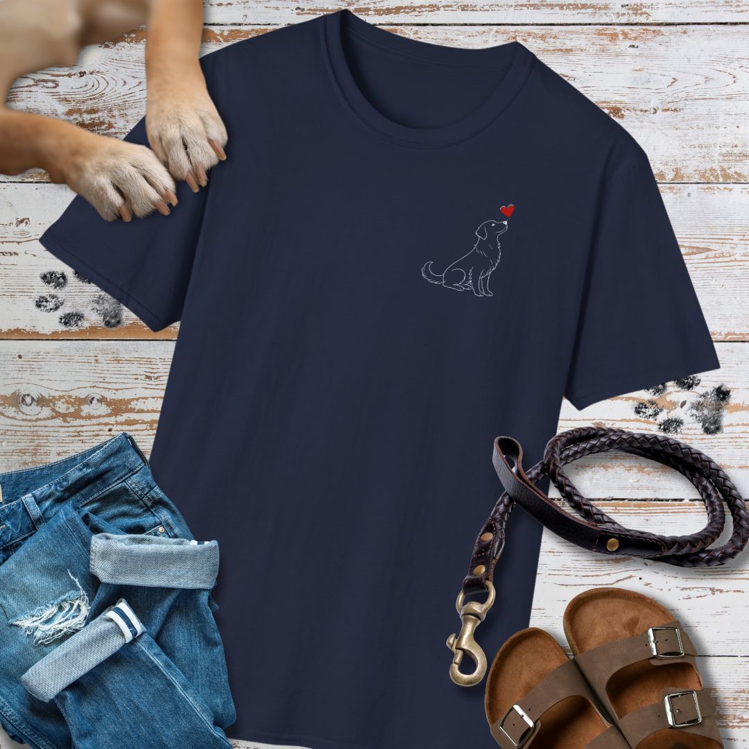 Herzenshunde - Golden Retriever - Vorne & Hinten - T-Shirt Unisex Classic Fit - Bequemer Klassiker