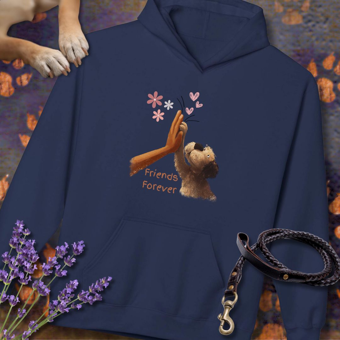 Friends forever High five - Unisex Modern Fit Hoodie für Hundefreunde