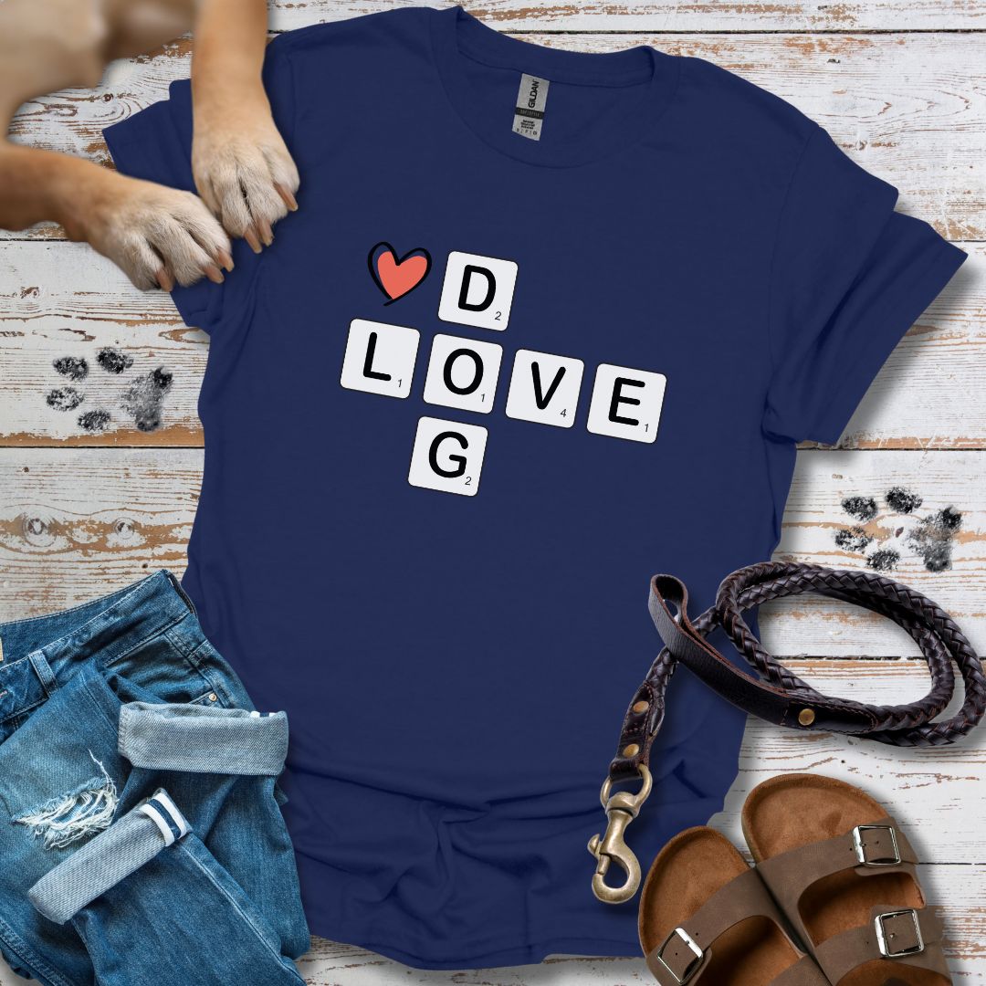 Scrabble Dog Love - T-Shirt Unisex Relaxed Fit