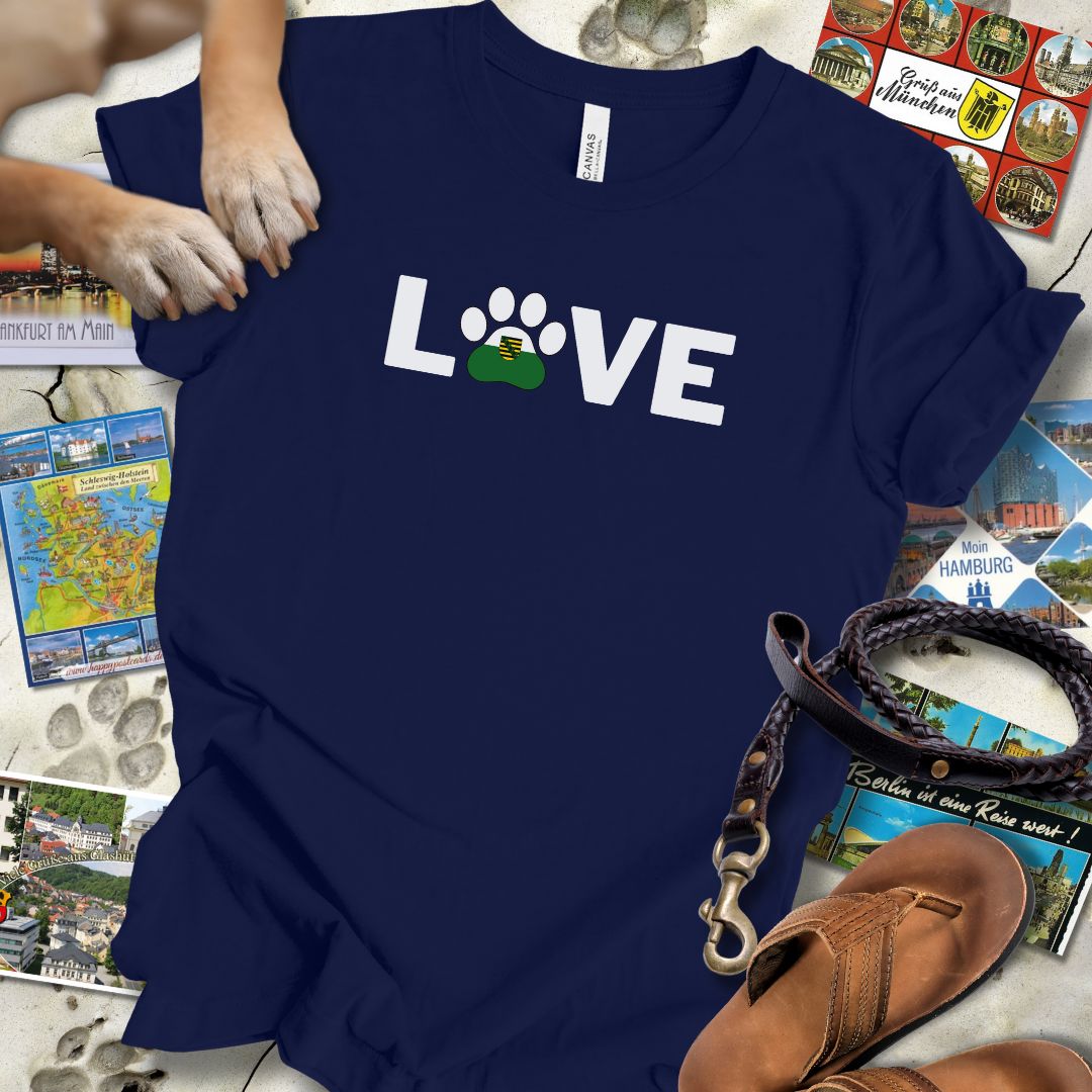 Love Pfote - Sachsen - T-Shirt Unisex Slim Fit