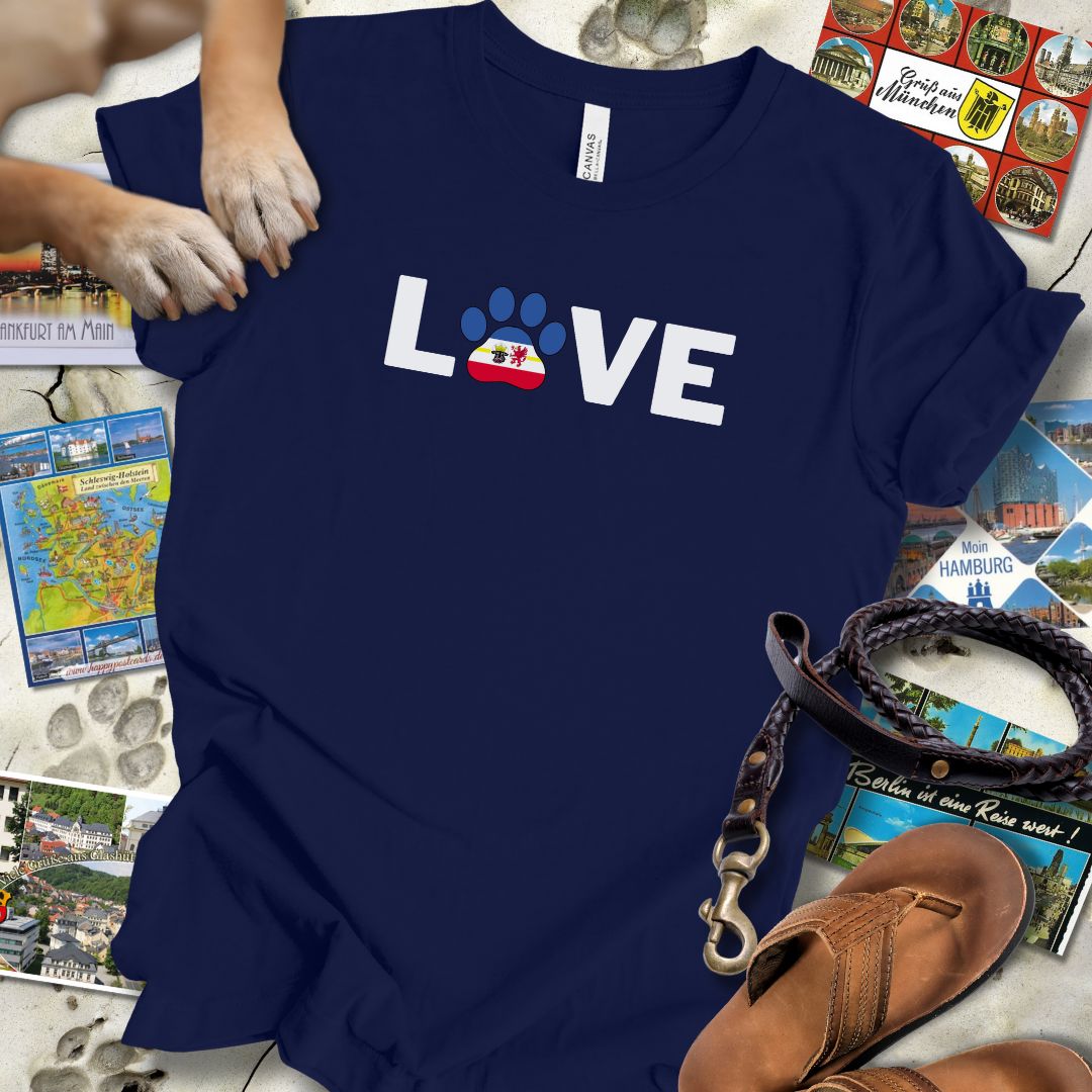 Love Pfote - Mecklenburg-Vorpommern - T-Shirt Unisex Slim Fit