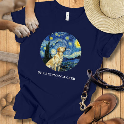 Der Sternengucker - Kunst & Hund - T-Shirt Unisex Modern Fit - Weich & Leicht